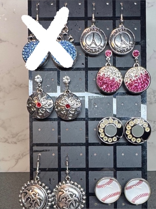 Snap Jewelry - 20mm Snap Earrings with 1 Set of Snaps Included (Pick 1 pair)